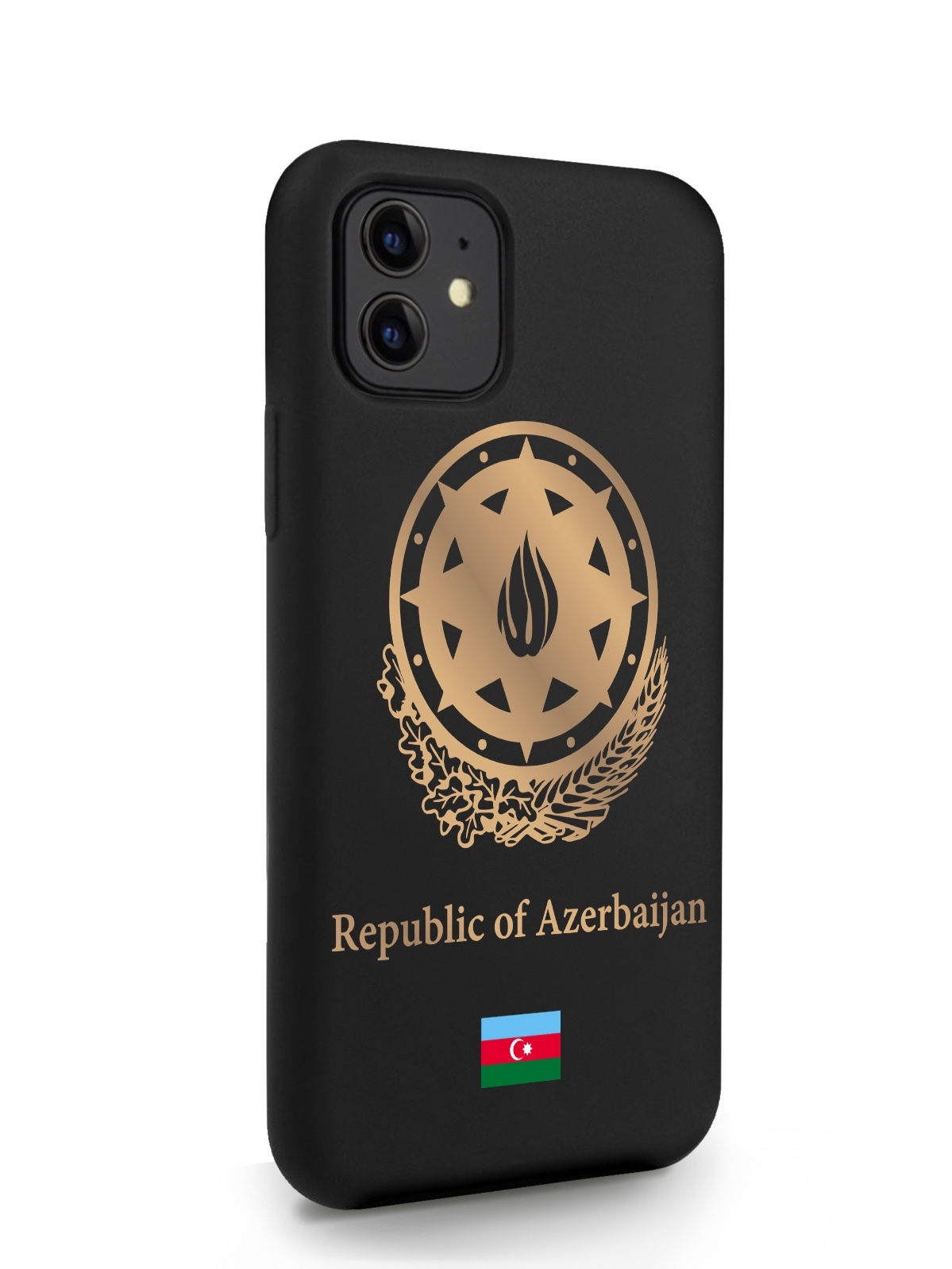 

Черный SignumCase для iPhone 11 Золотой Герб Азербайджана черный, iPhone 11 Золотой Герб Азербайджана