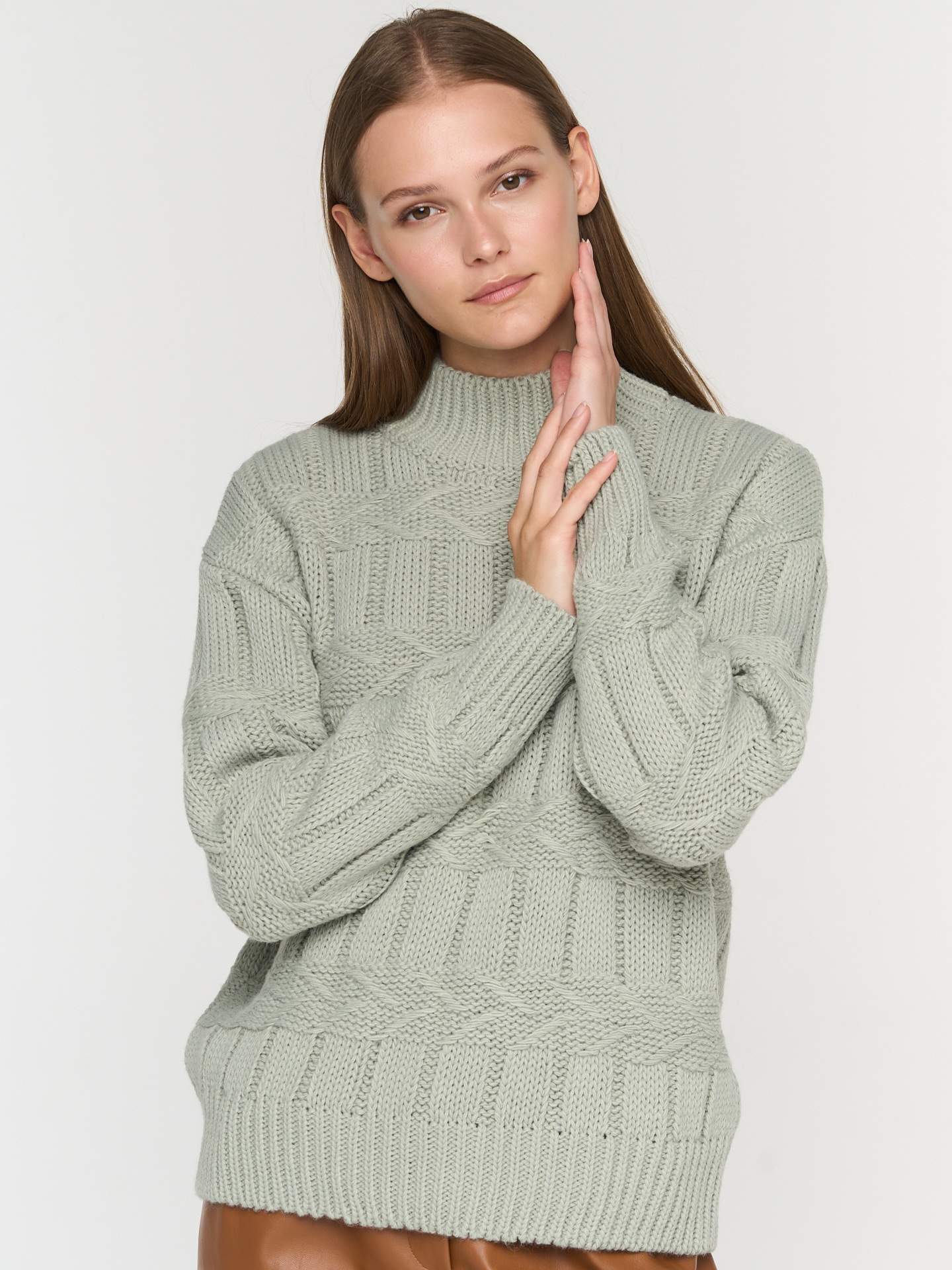 

Свитер женский BE YOU 7242-40255 зеленый 42-44 RU, 7242-40255