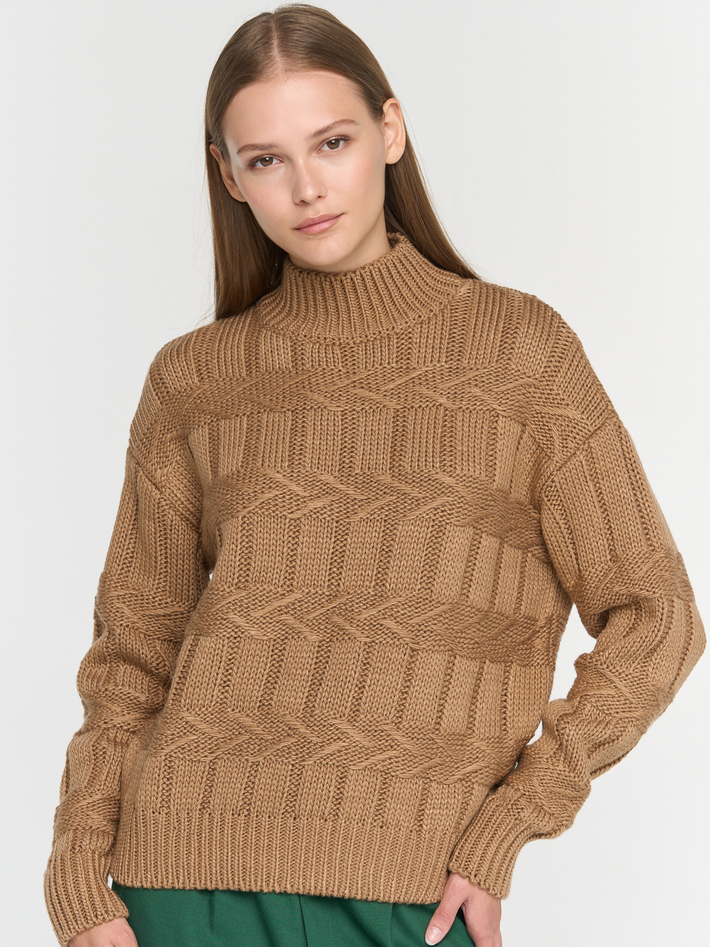 

Свитер женский BE YOU 7242-40255 коричневый 42-44 RU, 7242-40255