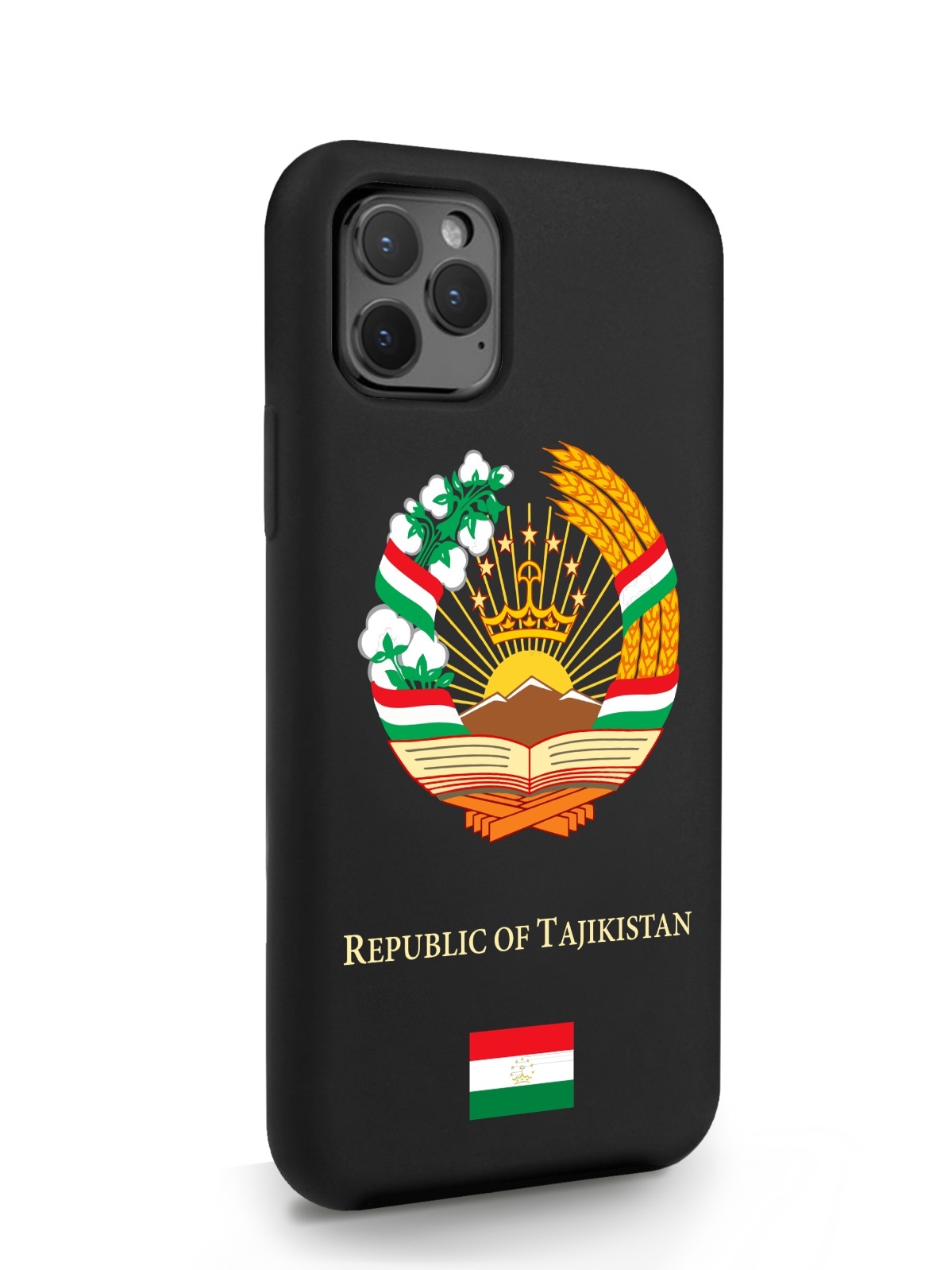 

Черный SignumCase для iPhone 11 Pro Герб Таджикистана черный, iPhone 11 Pro Герб Таджикистана