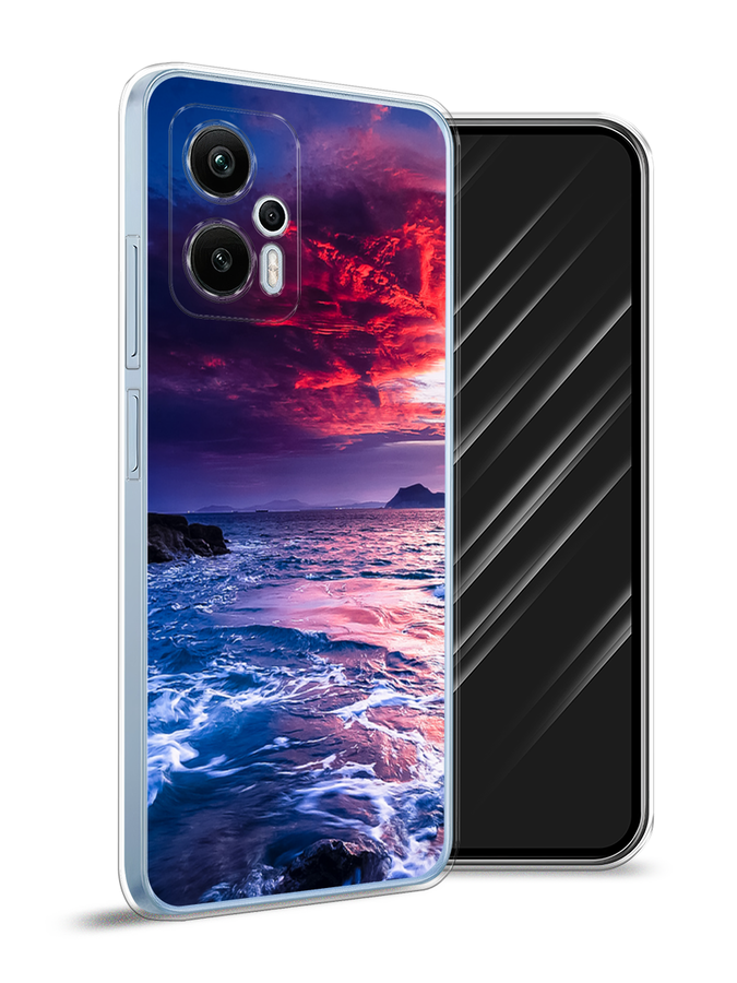 

Чехол Awog на Redmi Note 12T Pro "Волны 1", Розовый;синий, 319150-4