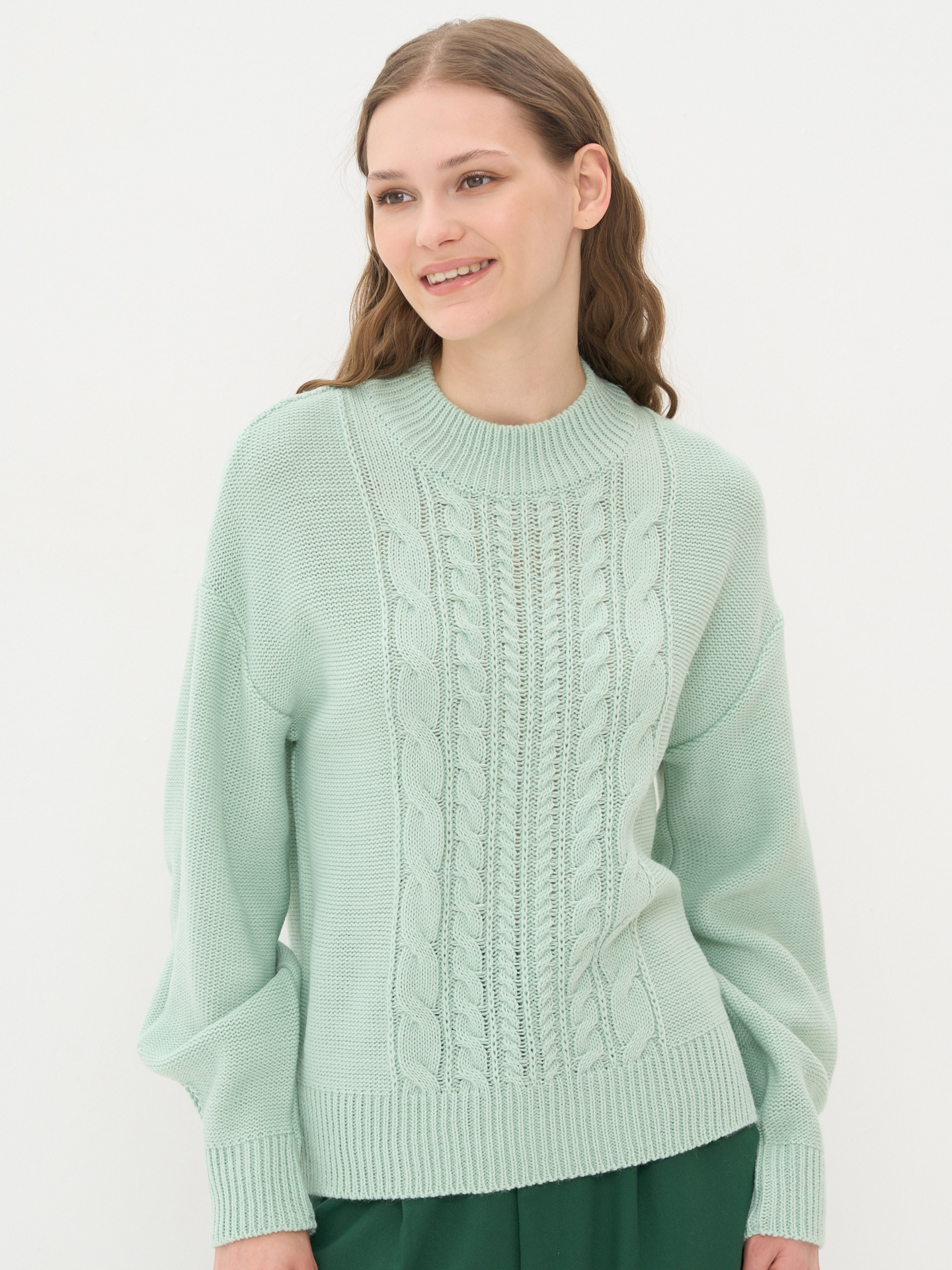 

Джемпер женский BE YOU 7242-40257 зеленый 46-48 RU, 7242-40257