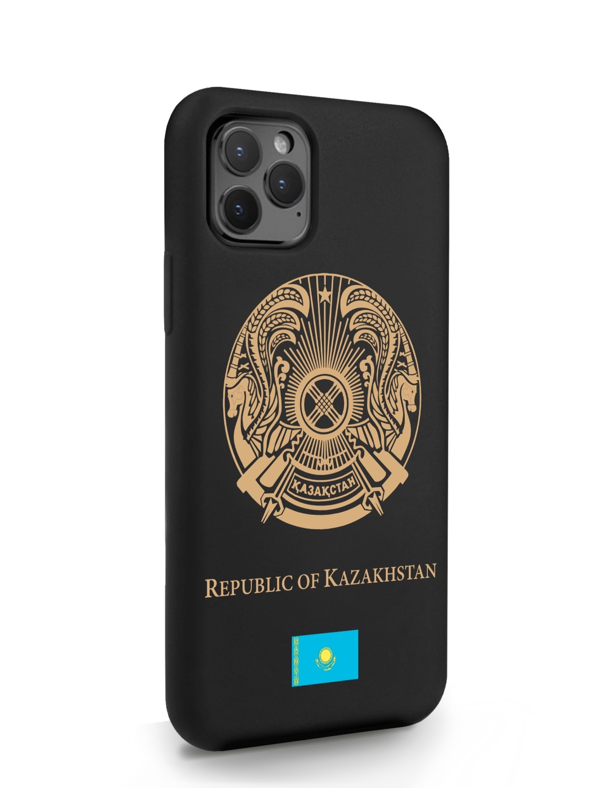 

Черный SignumCase для iPhone 11 Pro Золотой Герб Казахстана черный, iPhone 11 Pro Золотой Герб Казахстана