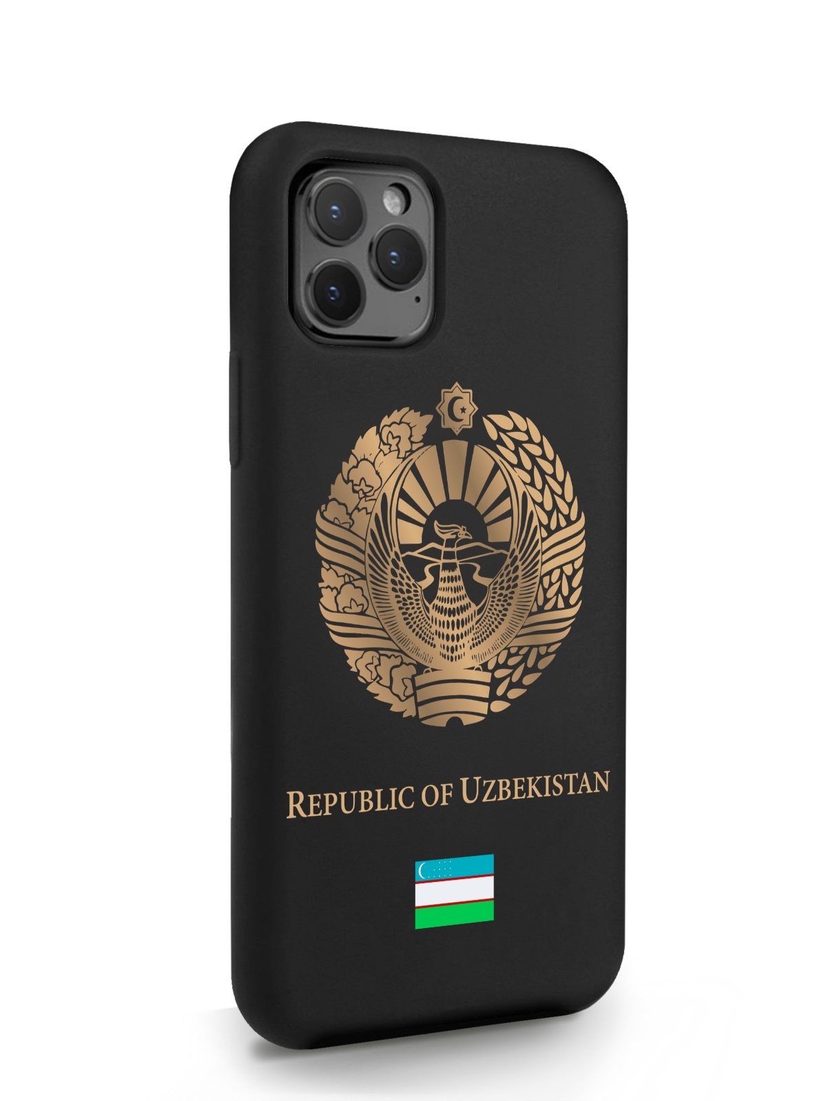 

Черный SignumCase для iPhone 11 Pro Золотой Герб Узбекистана черный, iPhone 11 Pro Золотой Герб Узбекистана