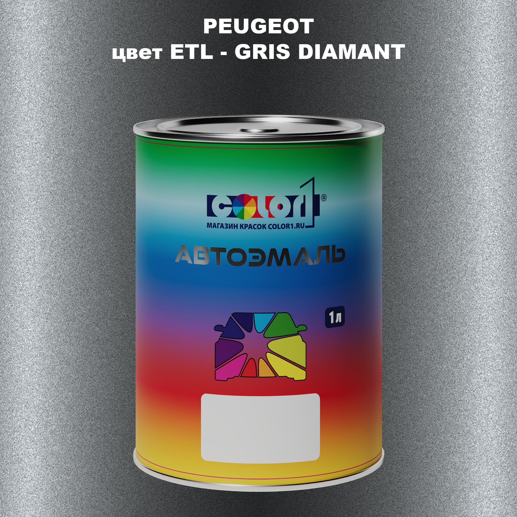 

Автомобильная краска COLOR1 для PEUGEOT, цвет ETL - GRIS DIAMANT, Прозрачный