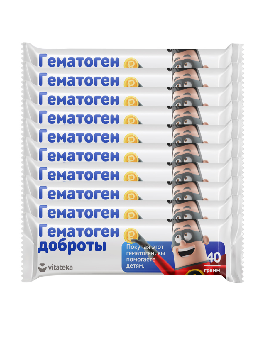 

Гематоген Vitateka Доброты детский 40 г 10 шт.