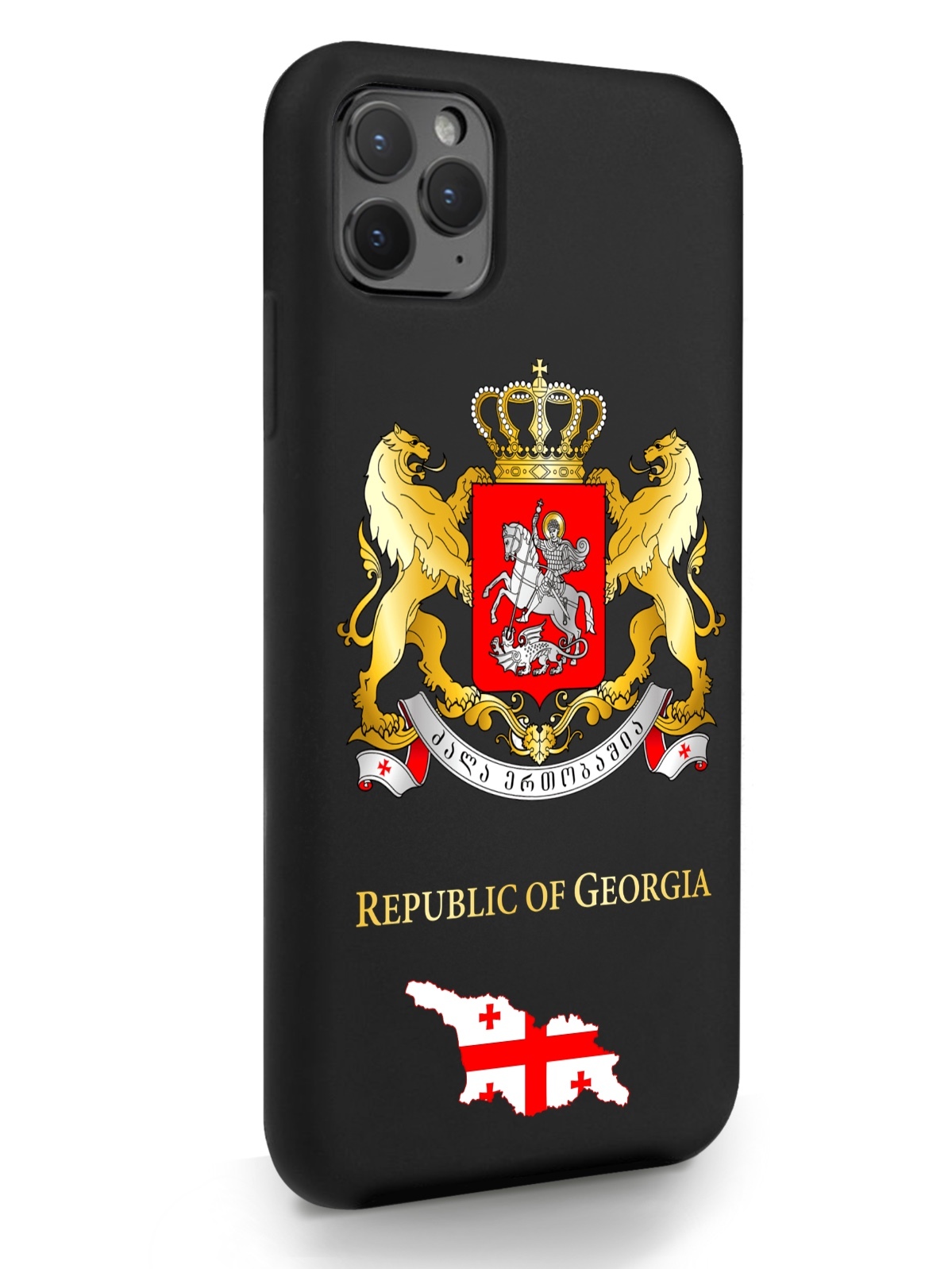 фото Черный signumcase для iphone 11 pro max герб грузии черный