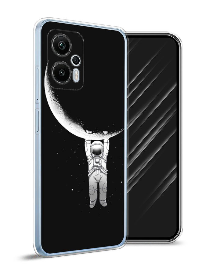 

Чехол Awog на Redmi Note 12T Pro "Космонавт", Белый;черный, 319150-4
