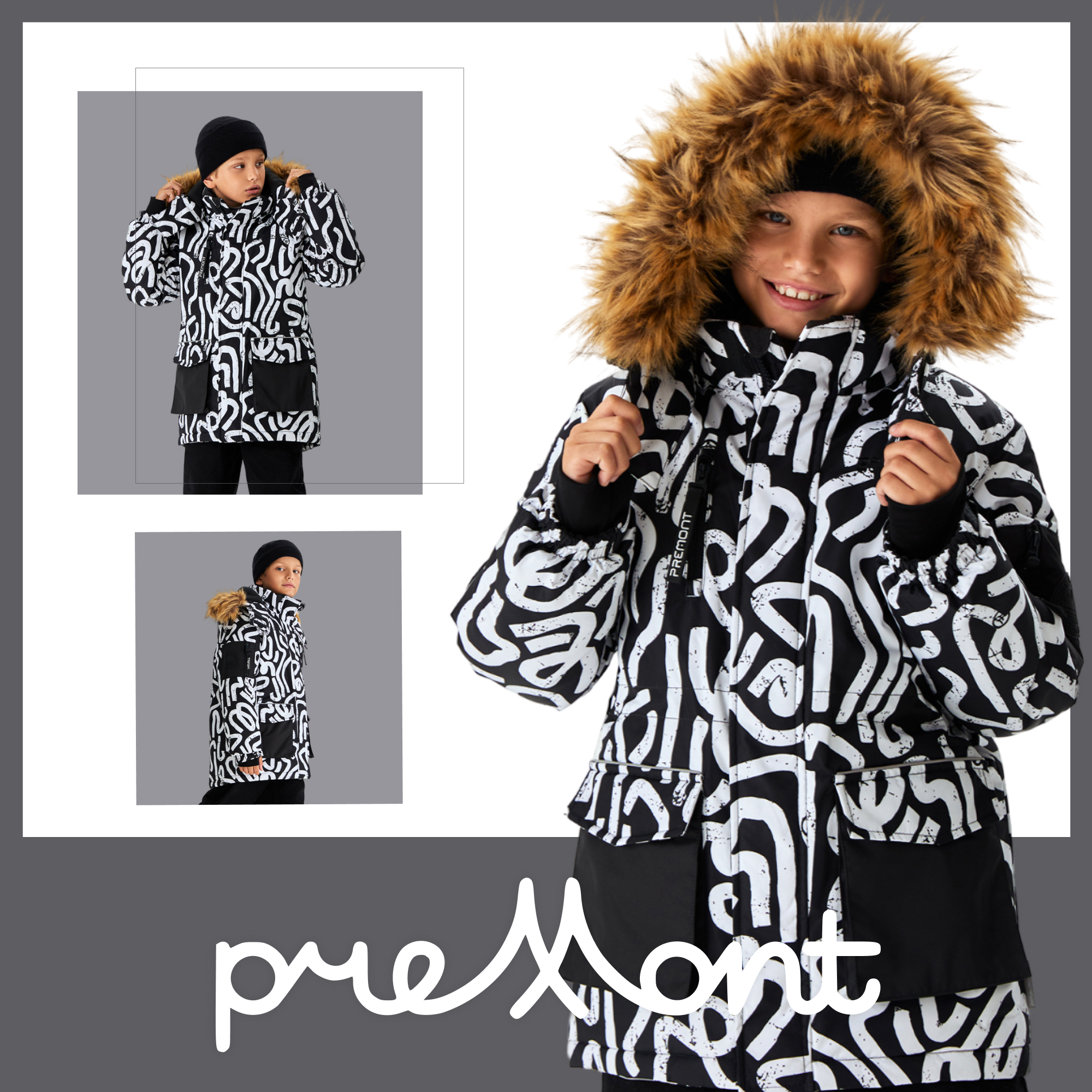 

Куртка детская Premont WP324920, белый, 128, Белый;черный, WP324920