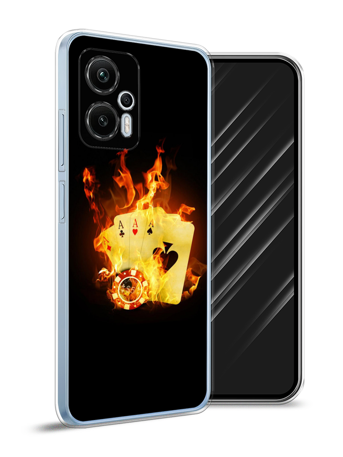 

Чехол Awog на Redmi Note 12T Pro "Горящие карты", Черный;оранжевый, 319150-9