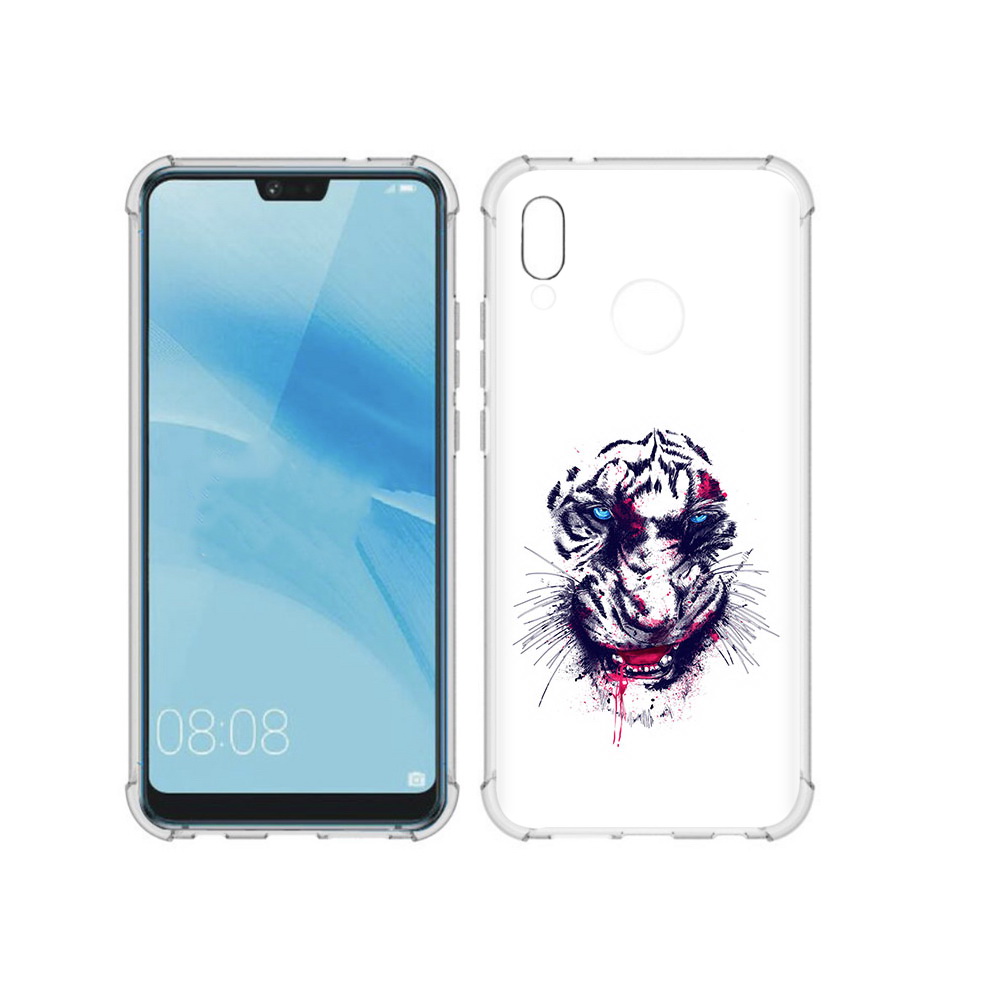 Чехол MyPads Tocco для Huawei P20 Lite безумный тигр (PT130405.51.228)