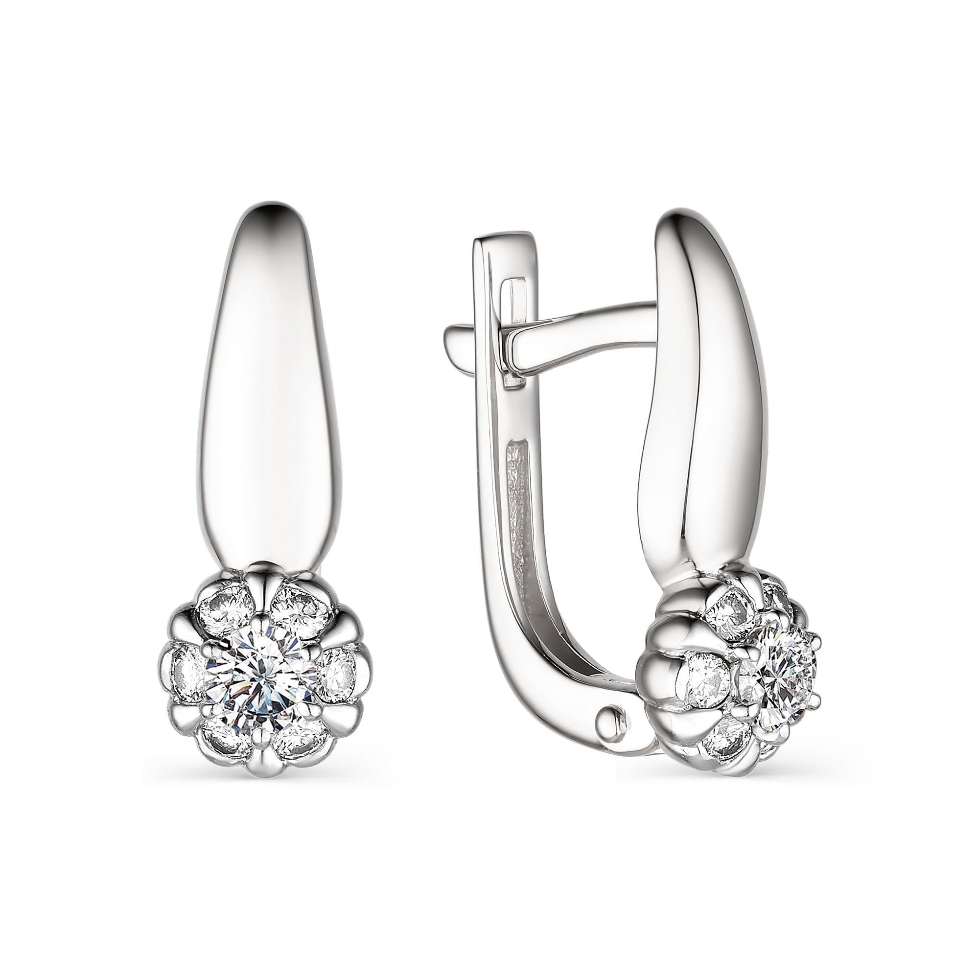 

Серьги из белого золота с бриллиантом АЛЬКОР 23788-200, 23788-200