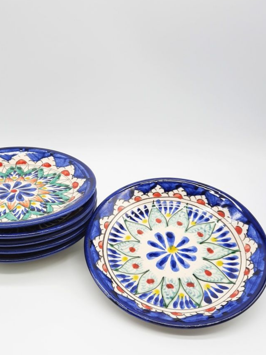 Набор керамических тарелок Риштанская керамика 15см 6 шт