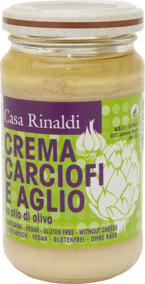 Соус Casa Rinaldi Крем-паста из артишоков с чесноком в оливковом масле 180г