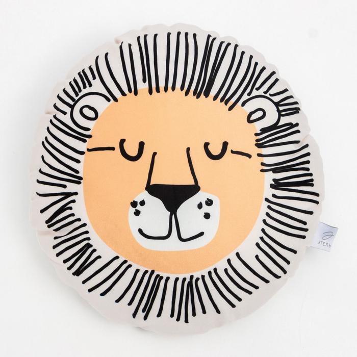 

Этель Лев 40х40 см, велюр, 100% полиэстер, Белый, Детство