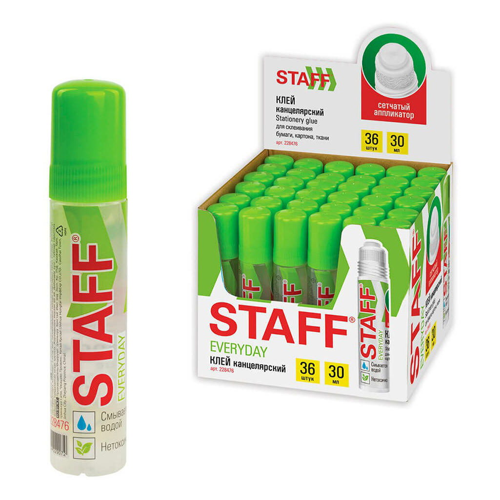 

Клей канцелярский Staff Everyday 30 мл