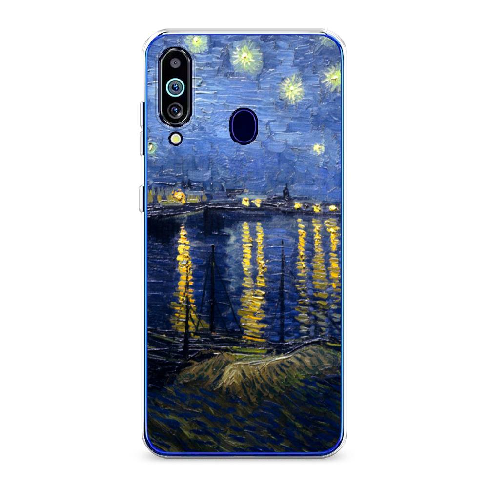 

Чехол на Samsung Galaxy M40 "Звездная ночь над Роной", Синий;желтый, 28750-4