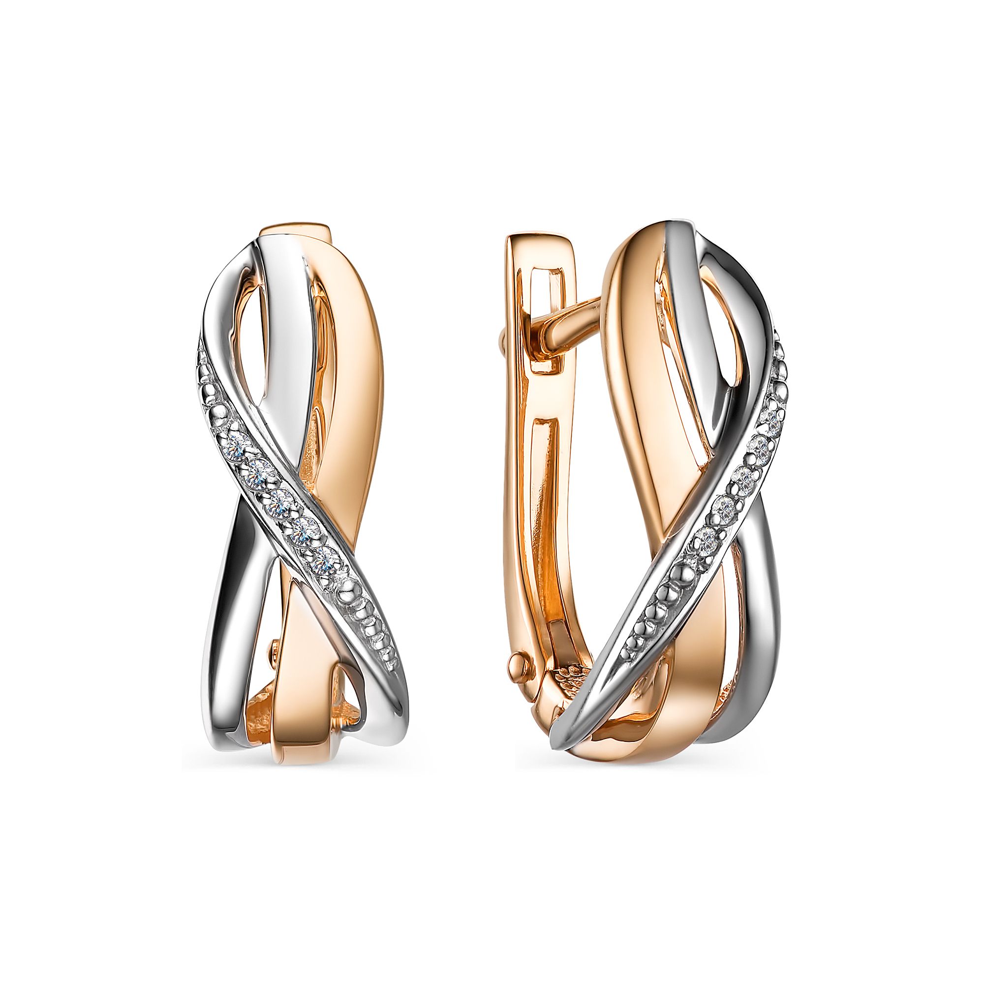 

Серьги из красного золота с бриллиантом АЛЬКОР 23862-100, 23862-100