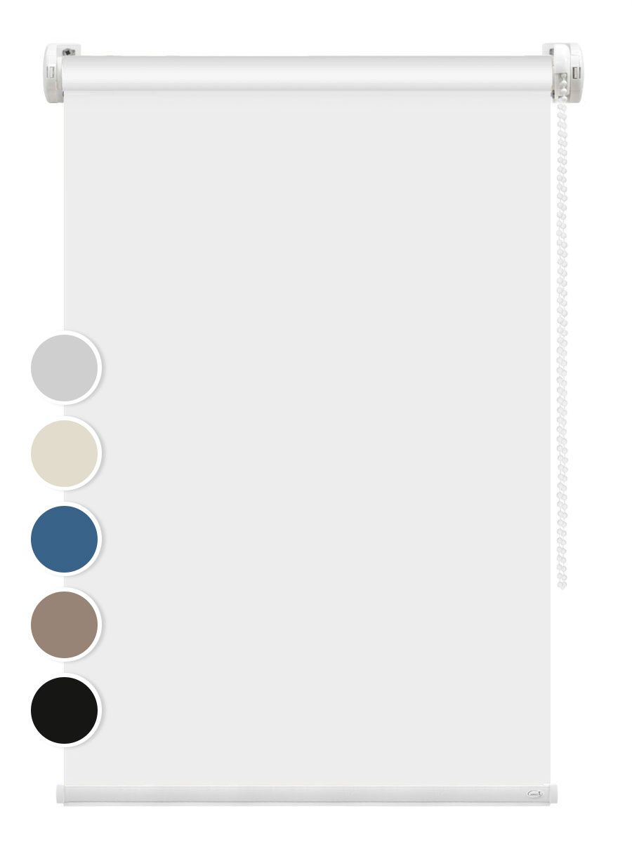 

Рулонная штора FixLine Amigo BASIC Black-Out 65х180 белый, BASIC Black-Out