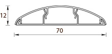 

Наличник с кабель-каналом 70мм белый-001 2,2 м