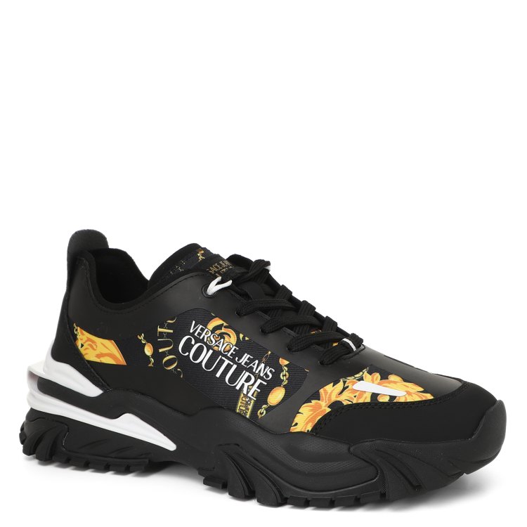

Кроссовки мужские Versace Jeans Couture 75YA3SIB черные 42 EU, Черный, 75YA3SIB