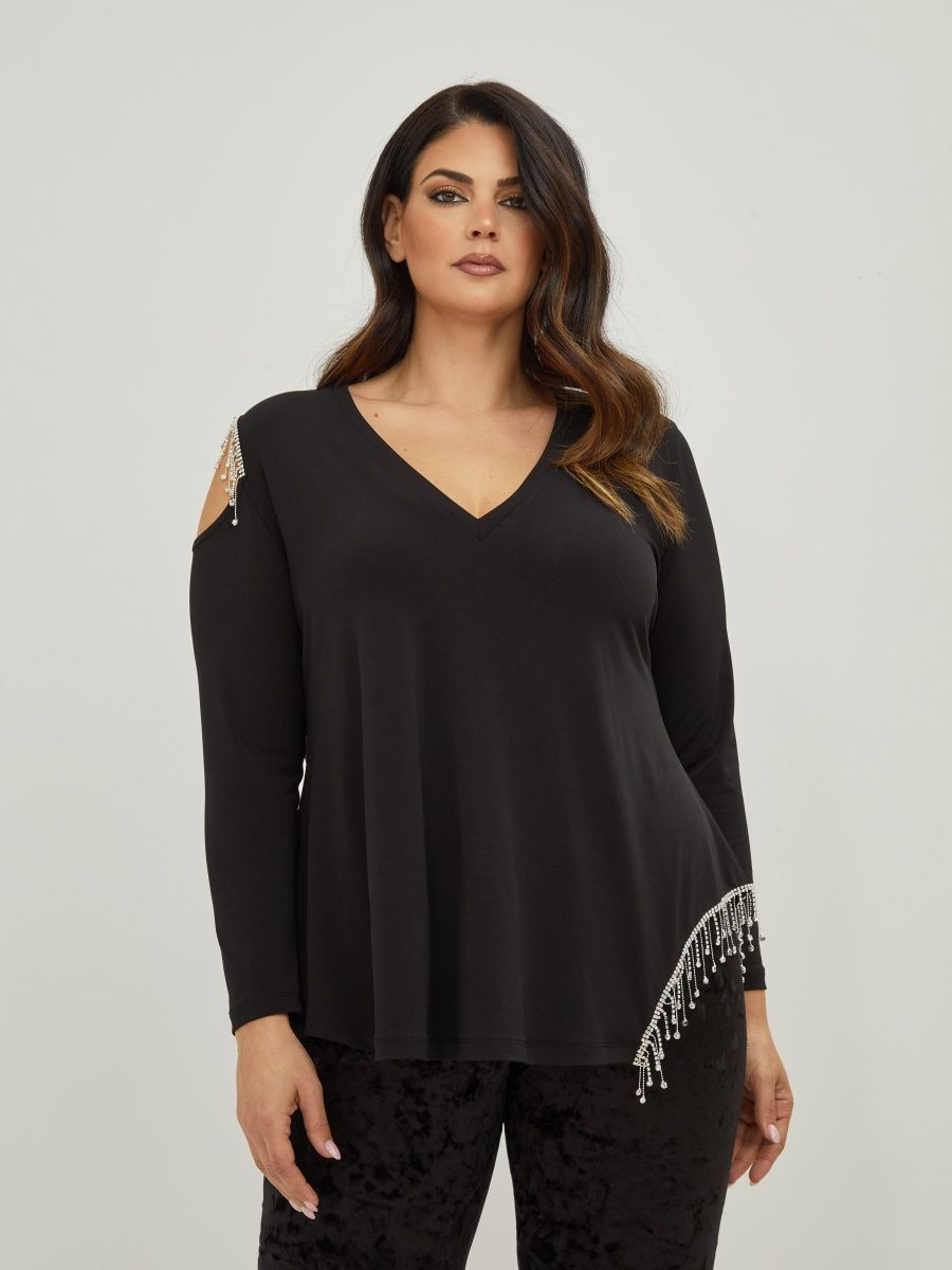 Блуза женская MAT fashion Plus size_1200 черная L/XL