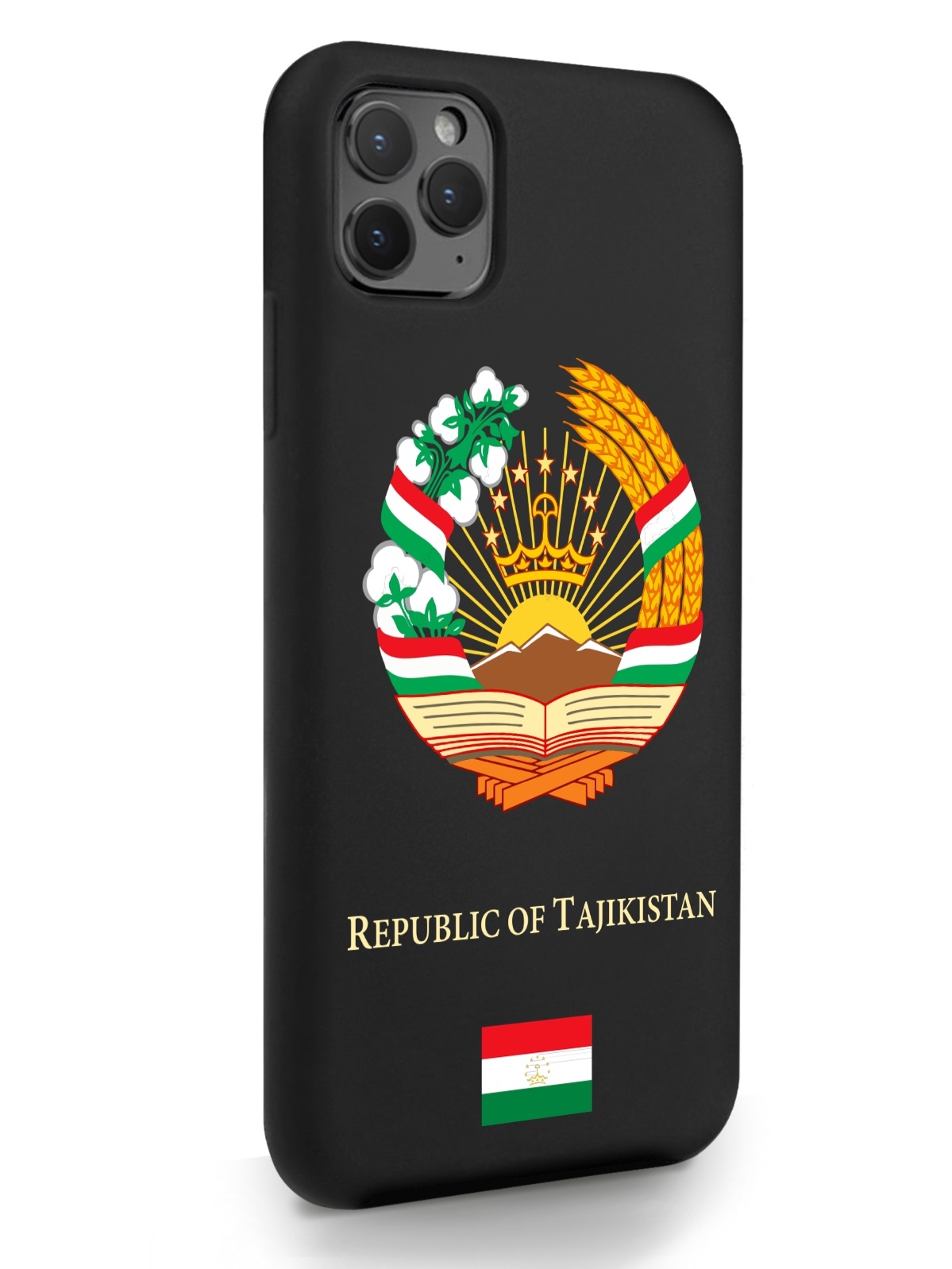 

Черный SignumCase для iPhone 11 Pro Max Герб Таджикистана черный, iPhone 11 Pro Max Герб Таджикистана