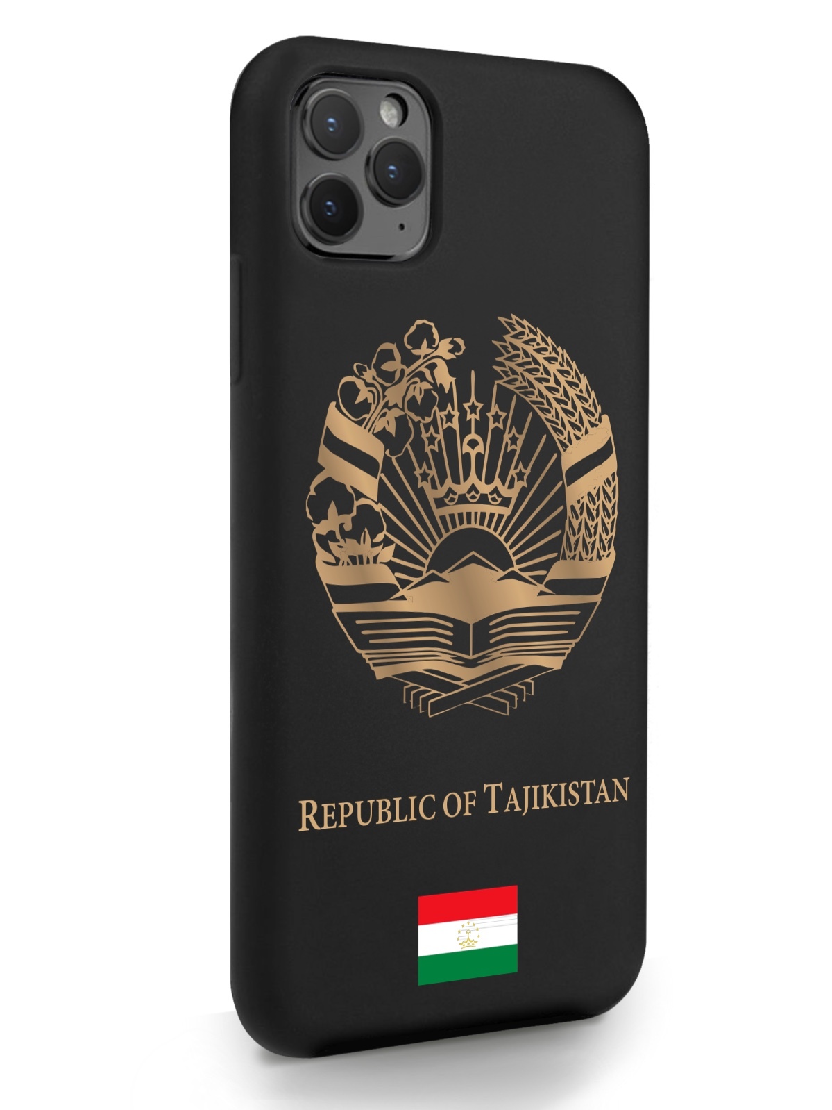 

Черный SignumCase для iPhone 11 Pro Max Золотой Герб Таджикистана черный, iPhone 11 Pro Max Золотой Герб Таджикистана