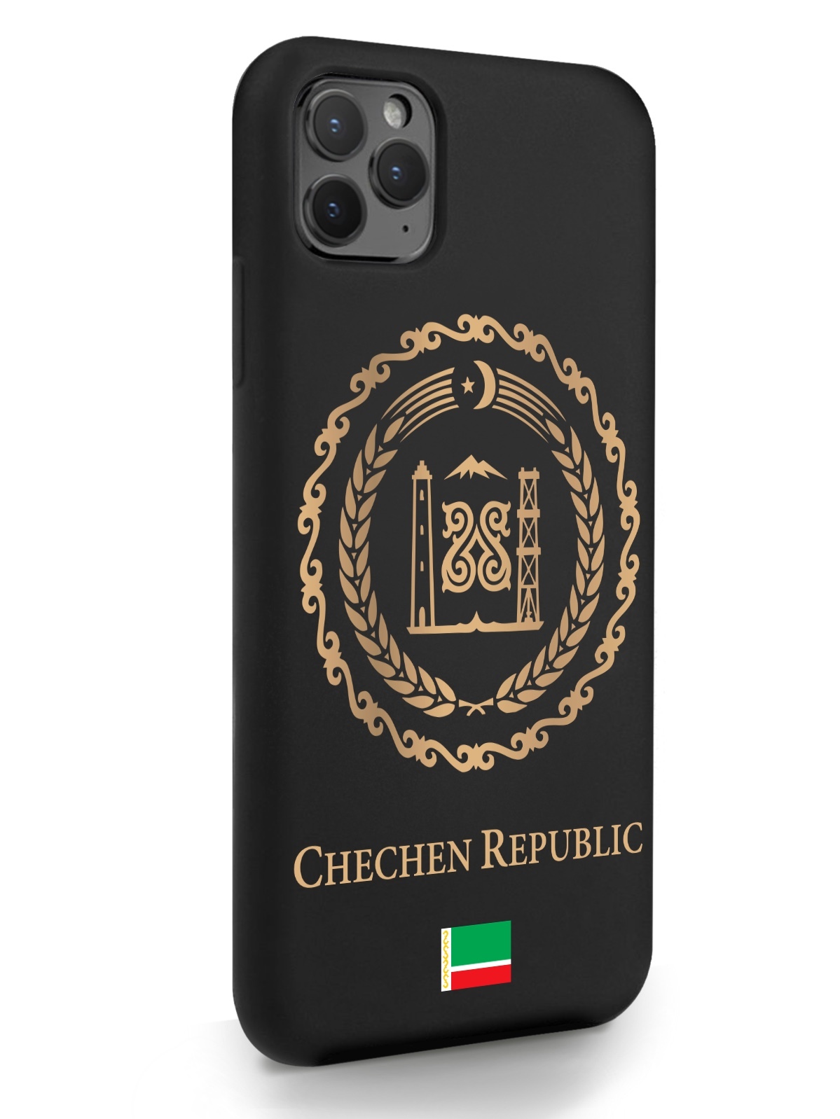 

Черный SignumCase для iPhone 11 Pro Max Золотой Герб Чечни черный, iPhone 11 Pro Max Золотой Герб Чечни