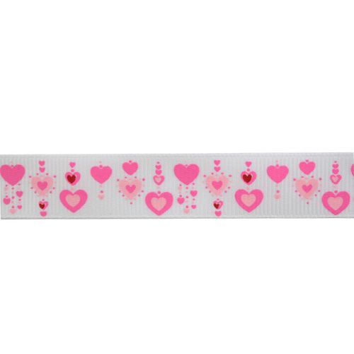 фото Лента репсовая айрис "гирлянда", 1,5 см*22,86 м (розовый)
