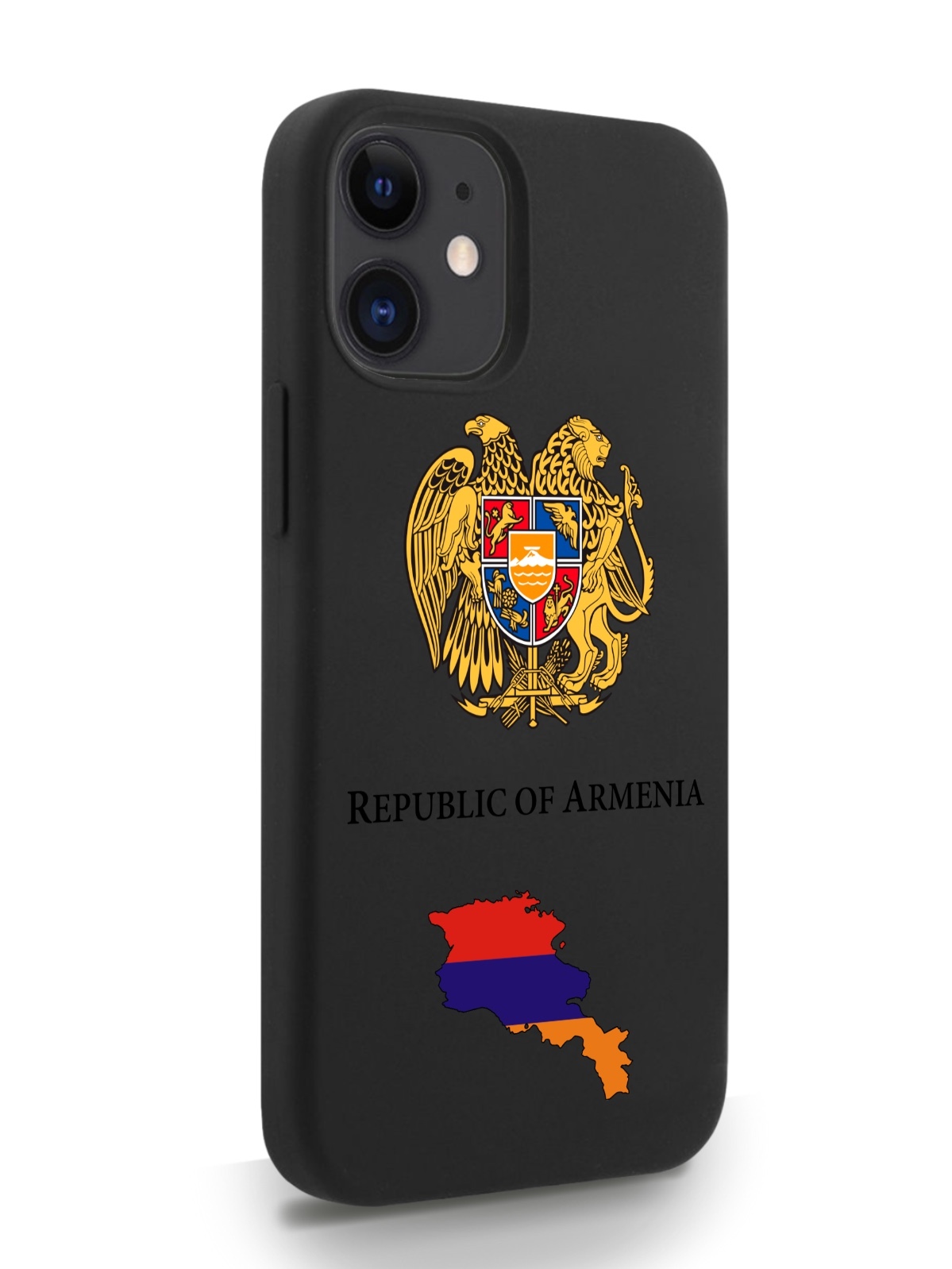 

Черный SignumCase для iPhone 12 Mini Герб Армении черный, iPhone 12 Mini Герб Армении
