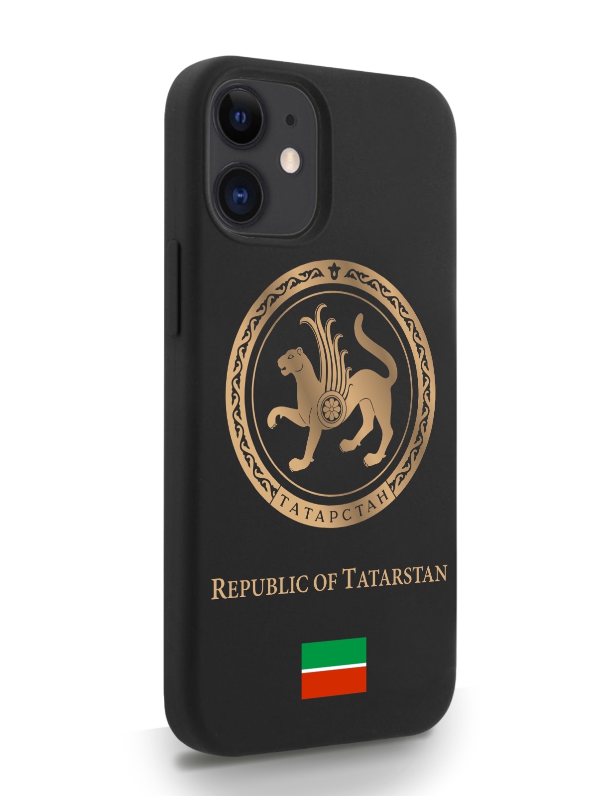 

Черный SignumCase для iPhone 12 Mini Золотой Герб Татарстана черный, iPhone 12 Mini Золотой Герб Татарстана