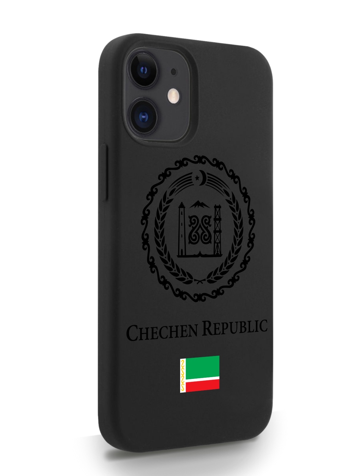 

Черный SignumCase для iPhone 12 Mini Черный лаковый Герб Чечни черный, iPhone 12 Mini Черный лаковый Герб Чечни