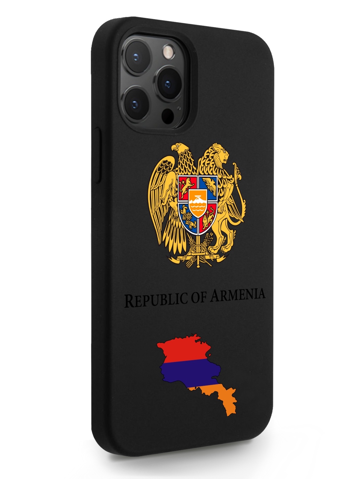 

Черный SignumCase для iPhone 12/12 Pro Герб Армении черный, iPhone 12/12 Pro Герб Армении