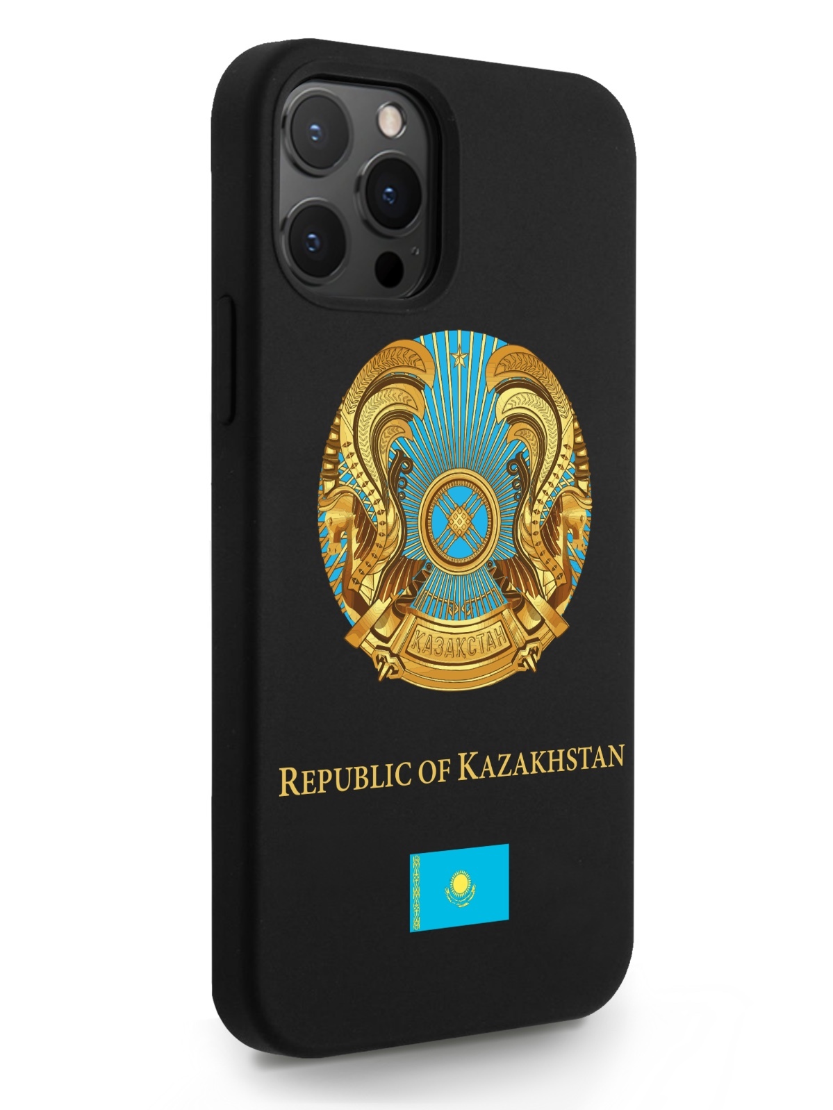 

Черный SignumCase для iPhone 12/12 Pro Герб Казахстана черный, iPhone 12/12 Pro Герб Казахстана