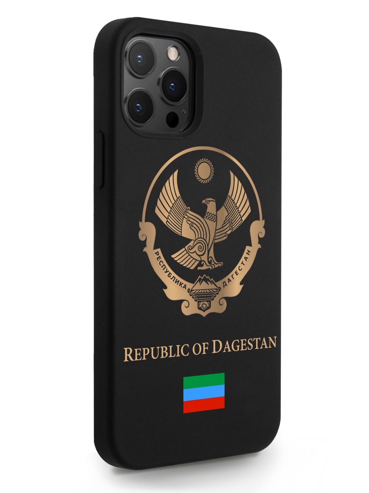

Черный SignumCase для iPhone 12/12 Pro Золотой Герб Дагестана черный, iPhone 12/12 Pro Золотой Герб Дагестана