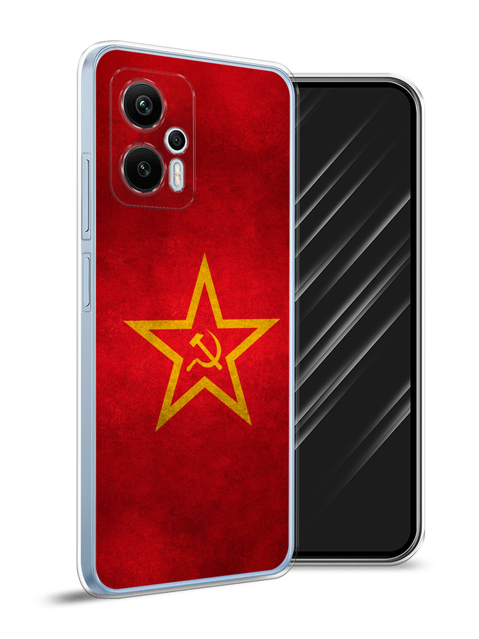 

Чехол Awog на Redmi Note 12T Pro "Красное знамя", Желтый;красный, 319150-10