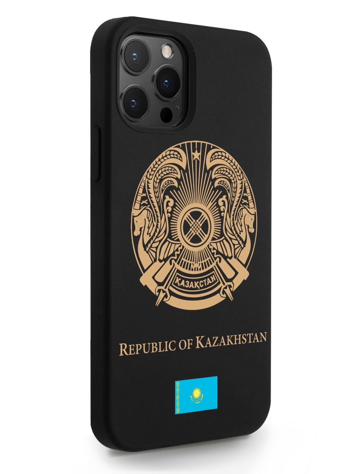 

Черный SignumCase для iPhone 12/12 Pro Золотой Герб Казахстана черный, iPhone 12/12 Pro Золотой Герб Казахстана