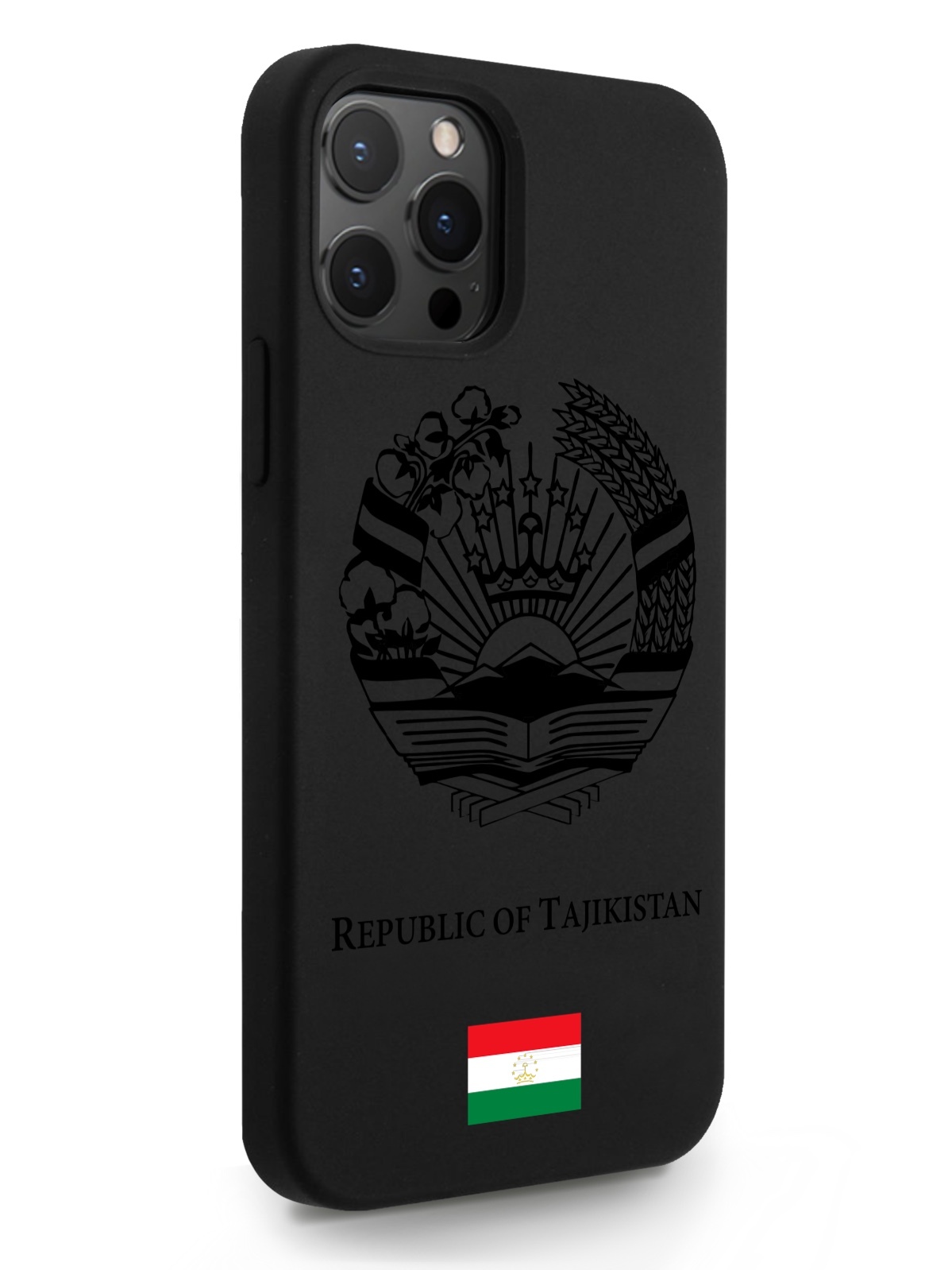 

Черный SignumCase для iPhone 12/12 Pro Черный лаковый Герб Таджикистана черный, iPhone 12/12 Pro Черный лаковый Герб Таджикистана