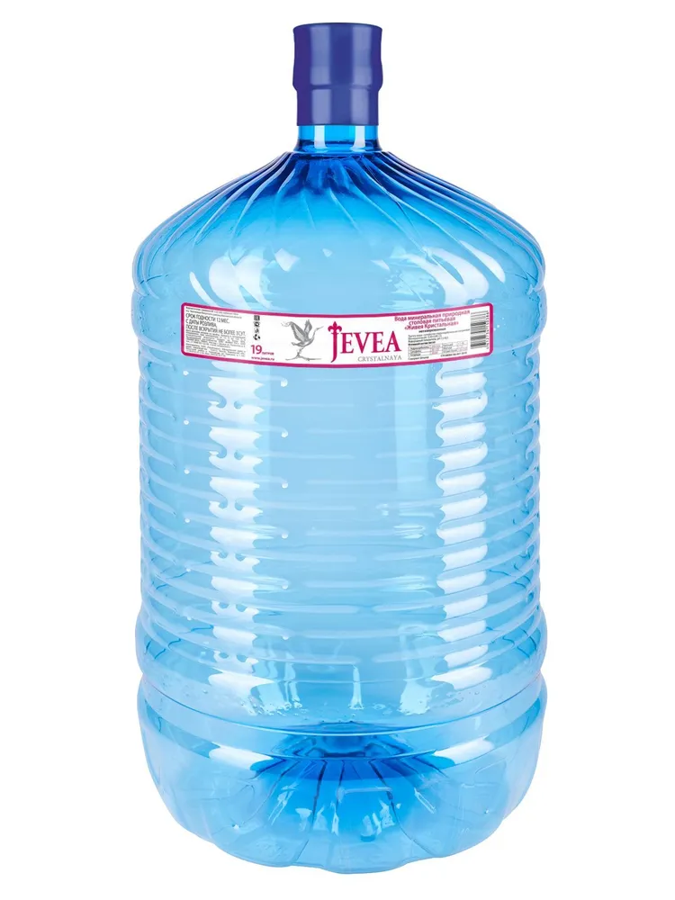 Вода минеральная Jevea Crystalnaya Живея столовая одноразовая тара, 19 литров