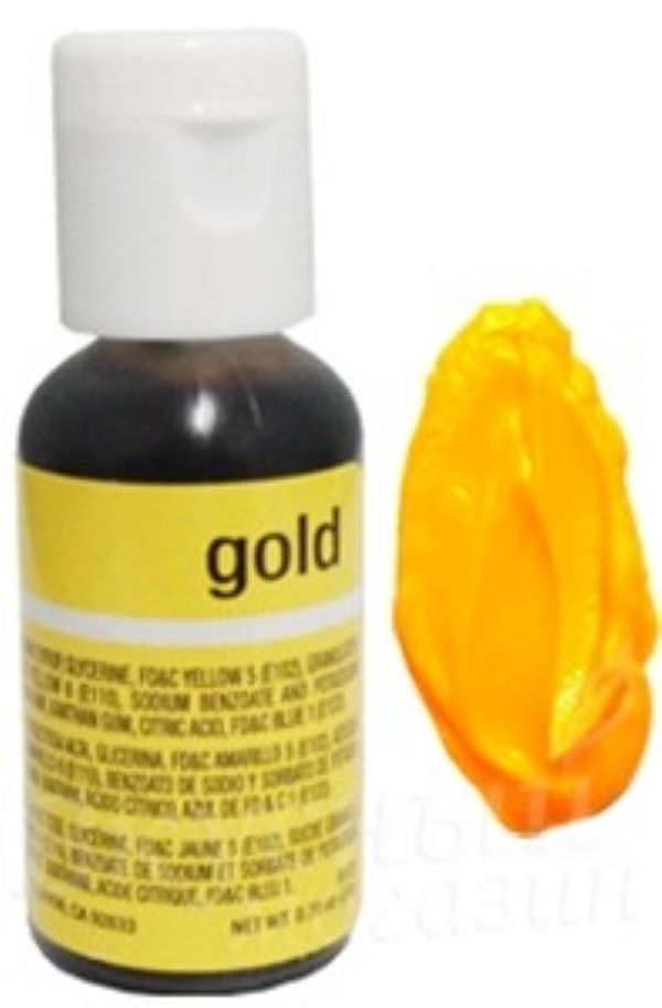 

Краска Золотая гелевая Gold Liqua-GeL Chefmaster, 20 гр.