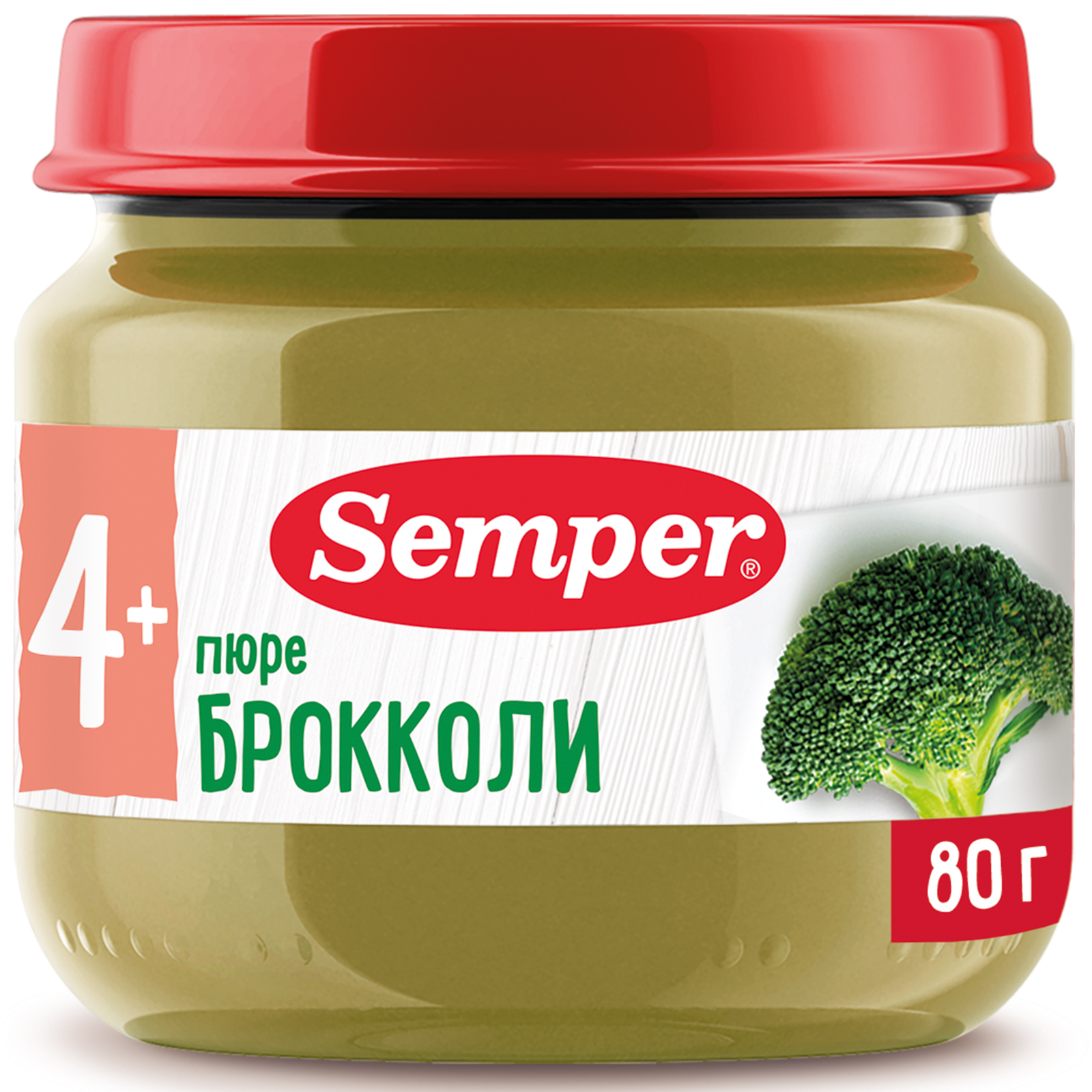 Пюре Semper Брокколи с 4 месяцев 80 г 184₽