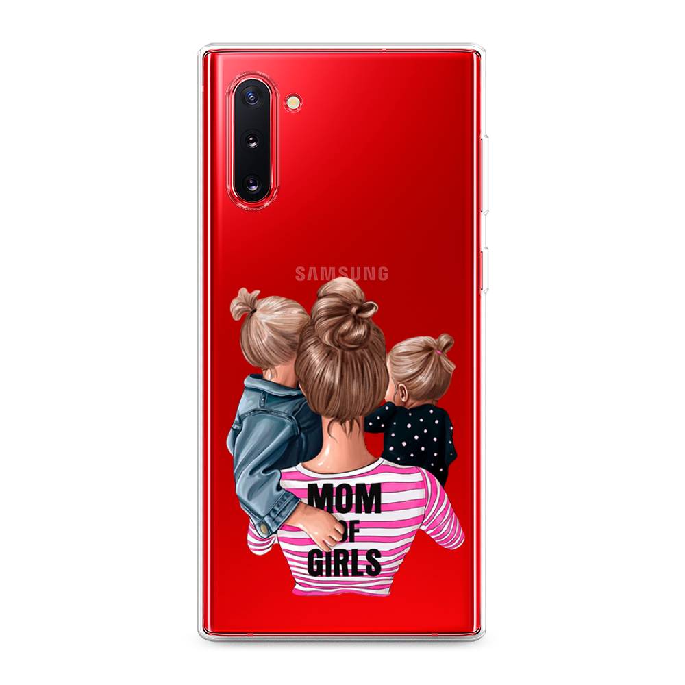 

Чехол Awog на Samsung Galaxy Note 10 "Mom of Girls", Разноцветный, 28650-6