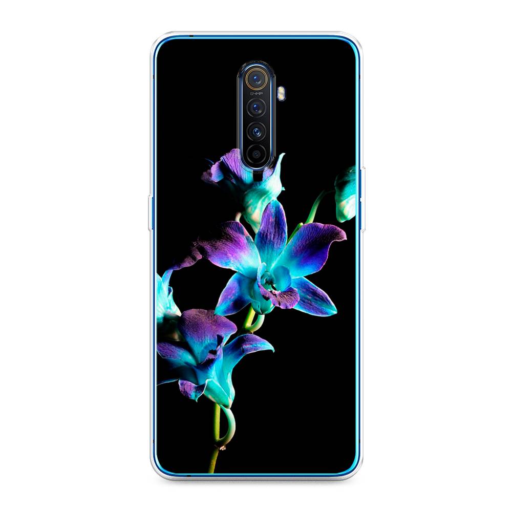 

Чехол Awog на Realme X2 Pro "Синий цветок на черном", Разноцветный, 251750-8
