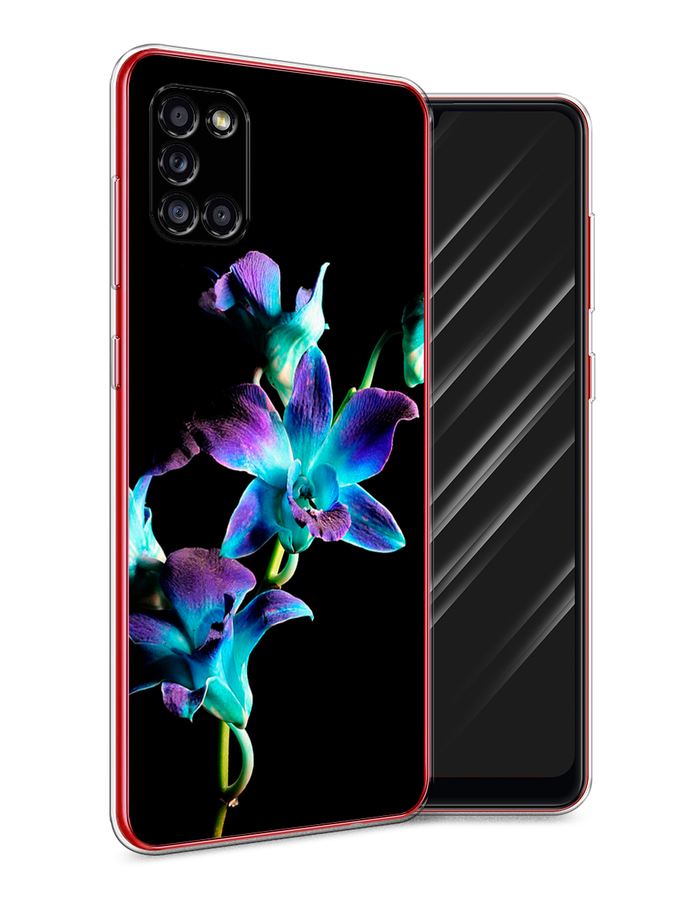 

Чехол Awog на Samsung Galaxy A31 / Самсунг A31 "Синий цветок на черном", Разноцветный, 2100350-8