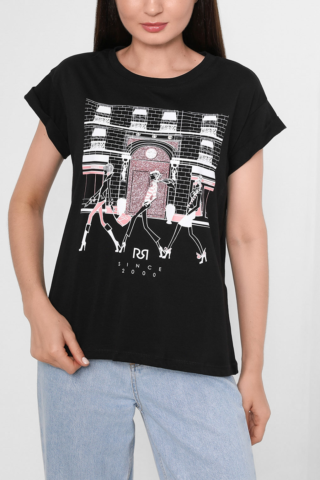 

Футболка женская Rinascimento CFC0109984003 черная S, Черный, CFC0109984003