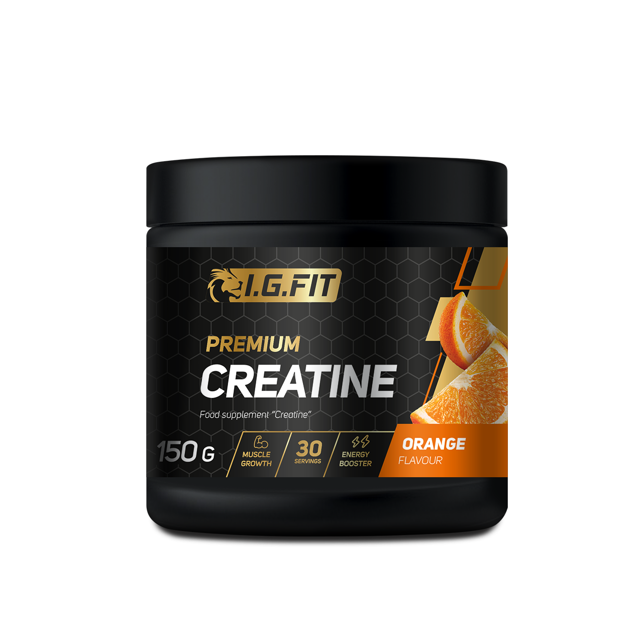 Креатин моногидрат PREMIUM CREATINE I.G. FIT, апельсин 150 г