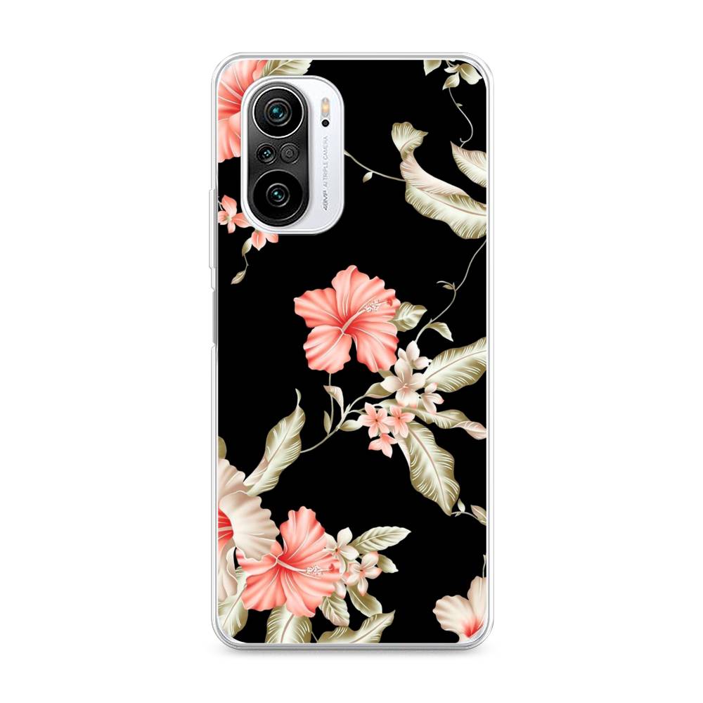 

Чехол Awog на Xiaomi Redmi K40 "Цветы на черном", Разноцветный, 310950-8