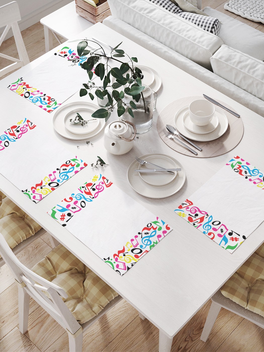 

Комплект салфеток JoyArty "Музыкальная буква U" для сервировки стола (32х46 см, 4 шт.), Красный, Музыкальная буква U