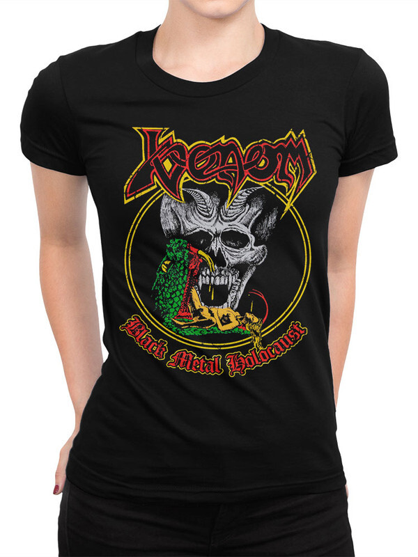 фото Футболка женская design heroes venom - black metal черная xs